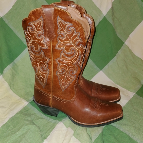 Ariat Women's Round Up Stockman Western Boots - Picture 9 of 10